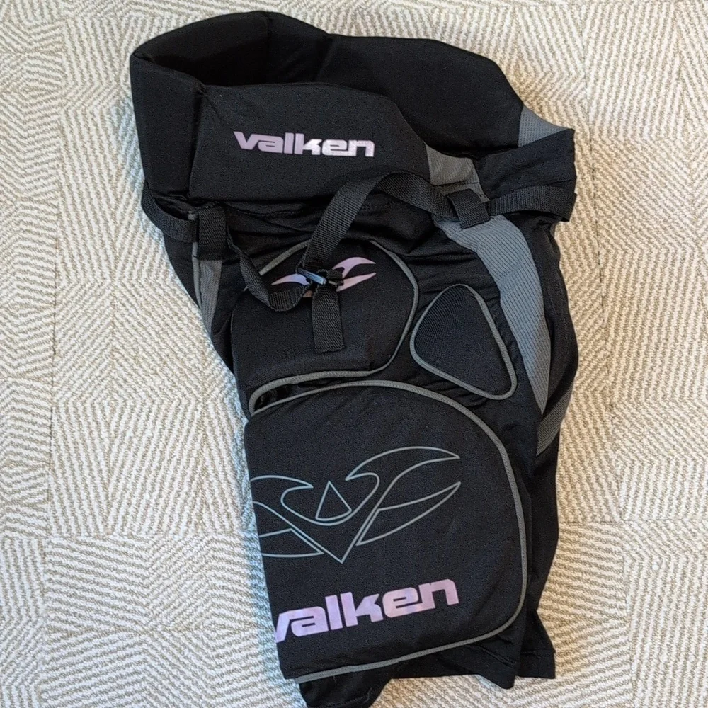 Valken Kid's Black Gray Paintball Padded Slide Pants Shorts Size Large